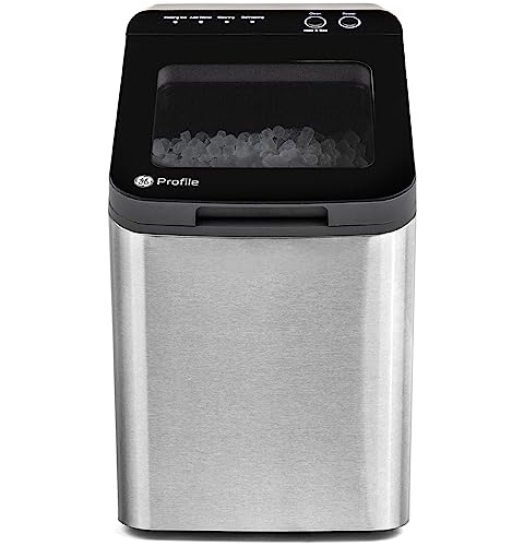 GE Profile Opal 1.0 Nugget Ice Maker| Countertop Pebble Ice Maker | Portable Ice Machine Makes up to 34 lbs of Ice Per Day | Stainless Steel