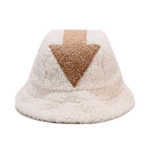 NisabellaLTD Appa Bucket Hat Aang Costume Dress Up Cap Unisex Lambswool Winter Hats White, 54-59cm