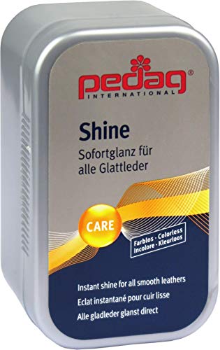 Pedag Shoe Shine Sponge | No Buffing Leather Protector | Polisher for Genuine, Synthetic, and Imitation Leather | Cleaner for Boots, Shoes, Jacket, Purse | Waterproof Protection | Any Color