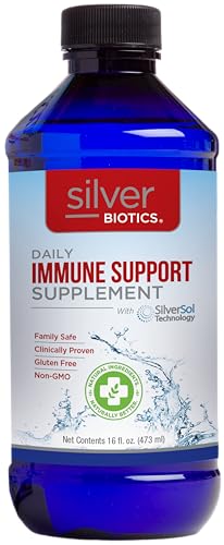 Silver Biotics Colloidal Nano SilverSol Ag₄O₄ 10 PPM Immune Support | Bio-Hacking Immune Building Natural Support | 16 Fl Oz