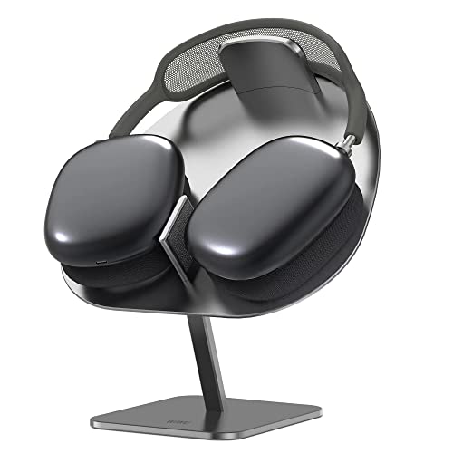 WIWU AirPods Max Stand with Sleep Mode, Headphone Stand Built-in Sleep Magnet, Aluminum Alloy AirPod Max Stand with Protective Silicone Pad, Solid Base, AirPods Max Headphone Holder Accessory