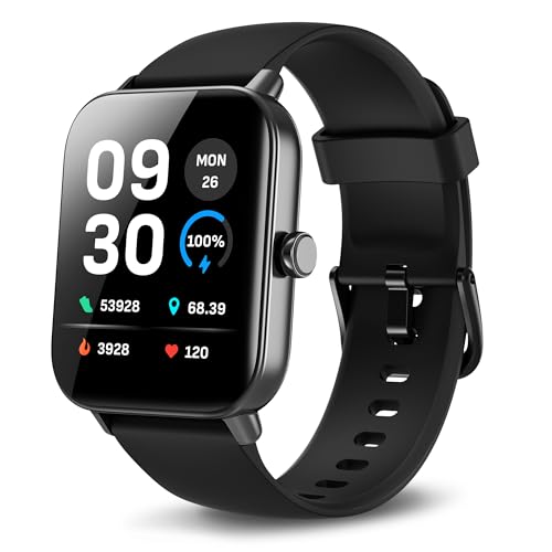 Yoever Fitness Tracker with Alexa, 1.8'' Bluetooth Call Activity Trackers and Smartwatches, SpO2 Heart Rate Sleep Monitor, 100 Sports, IP68 Waterproof Step Calorie Counter Pedometer for iPhone Android