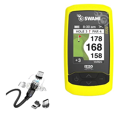 BoxWave Cable Compatible with Izzo Swami 6000 Handheld Golf GPS (2 in) - MagnetoSnap AllCharge Cable, Magnet Charging Cable USB Type-C Micro USB - Jet Black