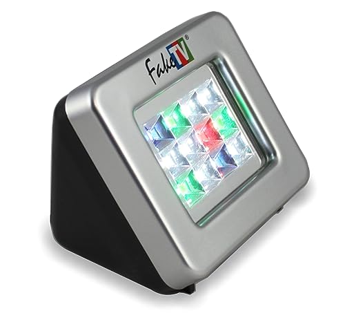 FakeTV – FTV-11 - Advanced Burglar Deterrent Device – Widescreen Realistic Television Simulator with Reflective Lens - Dummy Home Security Device with Lights – Protect Your House & Valuables