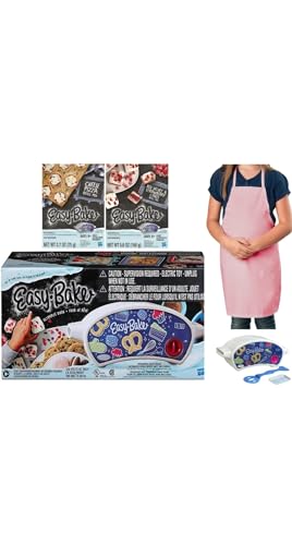 Easy-Bake Oven New Ultimate Creative Set Includes Oven with Pan and Spatula, Red Velvet Strawberry Cake and Party Pretzel Dippers Refill Mixes Plus Apron (Colors May Vary)
