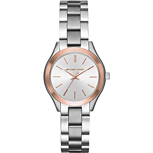 Michael Kors Women's Mini Slim Runway Silver-Tone Watch (Model: MK3514)