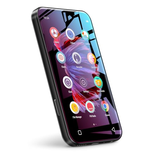 72GB WiFi Mp3 Player with Bluetooth, TIMMKOO 4.0' Full Touch Screen Mp3 Mp4 Player with Speaker, Portable HiFi Digital Music Player with FM Radio,Recorder, Ebook,Clock, Browser (Black)