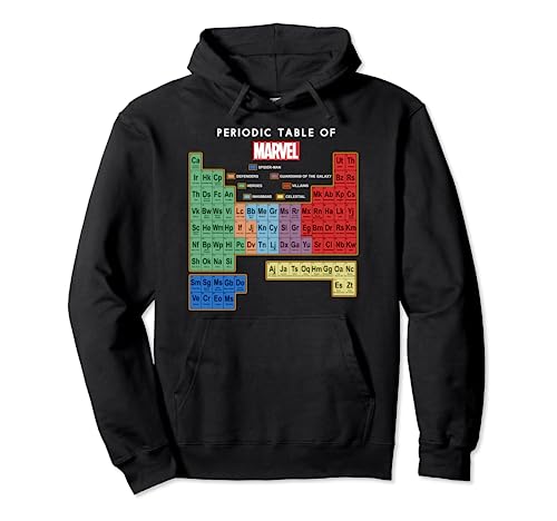 Marvel Ultimate Periodic Table Of Elements Graphic Hoodie