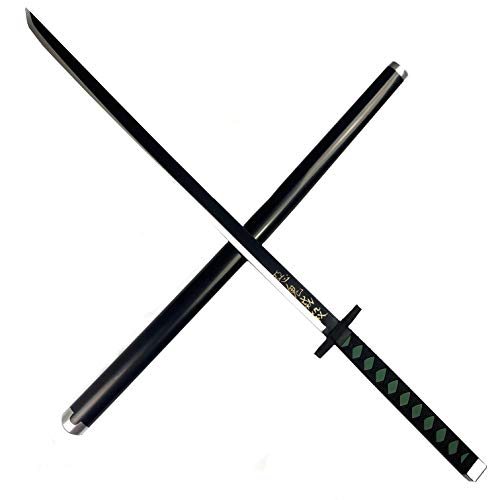 Fantasy Slayer Foam Sword Mist Foam Katana Props Replica. for Collections, Gifts, Cosplay for Anime Shows Black-Yellow