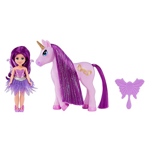 MGA Entertainment Dream Bella Color Change Surprise Little Fairies 5.5' Doll and Little Unicorn 2 Pack- Aubrey and Lavender,Purple Fairy and Unicorn,Toy for Kids Ages 3,4,5+,Multicolor,583639