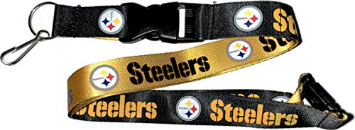 Aminco NFL Pittsburgh Steelers Reversible Lanyard, Team Colors, one Size (NFL-LN-162-12)