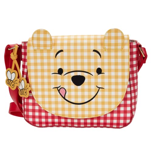 Loungefly Winnie the Pooh Gingham Crossbody Bag OrangeWhiteRed