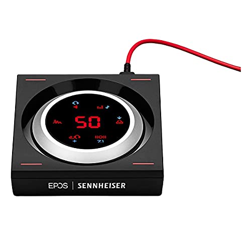 EPOS GSX 1000 Gaming Audio Amplifier / External Sound Card, with 7.1 Surround Sound, Side Tone, Gaming DAC and EQ, Headphone amp Compatible with Windows, Mac, Laptops and Desktops. (Renewed)