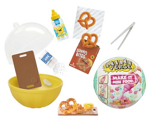 MGA's Miniverse Make It Mini Food Cafe Series 2 Mini Collectibles, Mystery Blind Packaging, DIY, Resin Play, Replica Food, NOT Edible, Collectors, 8+(Multi Color)