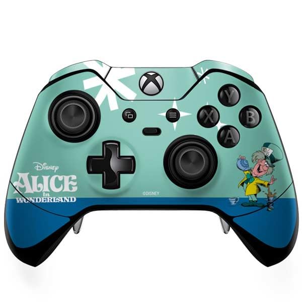 Skinit Decal Gaming Skin Compatible with Xbox One Elite Controller - Officially Licensed Disney Alice in Wonderland Mad Hatter Tea Party Design