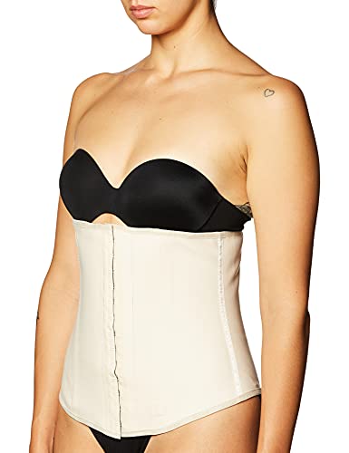 Ann Chery Corset Waist Trainer for Women’s Weight Loss - Colombian Waist Cincher - 2 Hook Latex Body Shaper (Beige, Large)