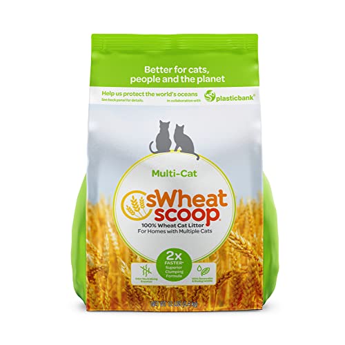 sWheat Scoop Wheat-Based Natural Cat Litter, Multi-Cat, 12 Pound Bag