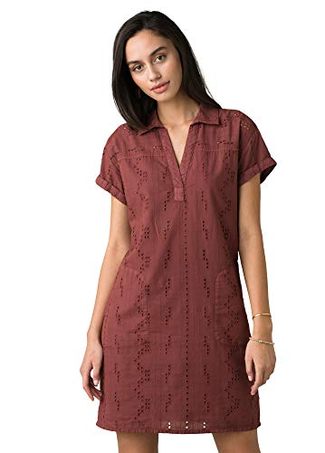 prAna Women's Ladyland Dress, Red, Medium