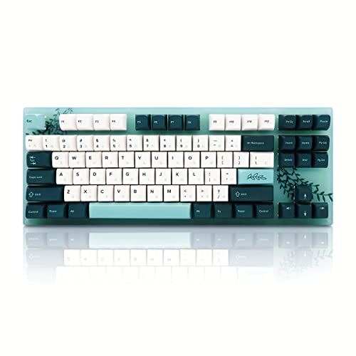 Womier K87 Custom 75% Keyboard, 87 Keys TKL Gaming Keyboard, Hot Swappable Mechanical Keyboard, RGB Keyboard with Theme PBT Keycaps for PC MAC PS4 Xbox Laptop, Yellow Switch