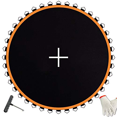 JumpTastic Replacement Trampoline Mat Fits14FT Trampoline Frame with 72 Pcs V-Ring Using 5.5in Spring(Not Include Spring | Mat's Diameter: 150in)