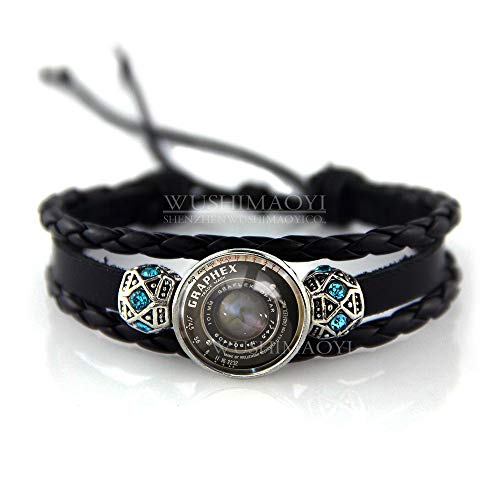 WUSHIMAOYI Vintage Camera Bracelet Camera lens Bracelet Leather Bracelet Retro Camera jewelry Best Friendship Gift 6