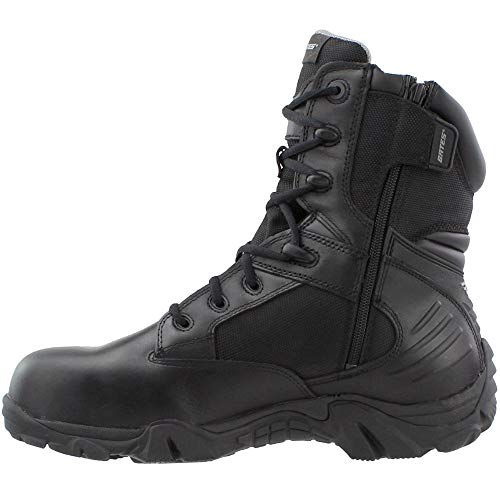 Bates Men's Gx-8 Gore-Tex Composite Toe Side Zip Work Boot, Black, 9.5 M US