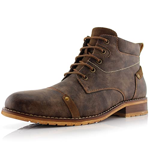 Ferro Aldo Colin MFA806033 Men's Stylish Mid Top Boots for Work Or Casual Wear, Brown, 10