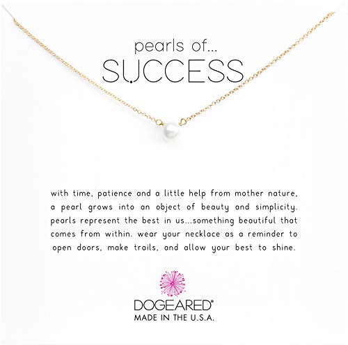 Dogeared Pearls of Success Necklace 16' Gold One Size