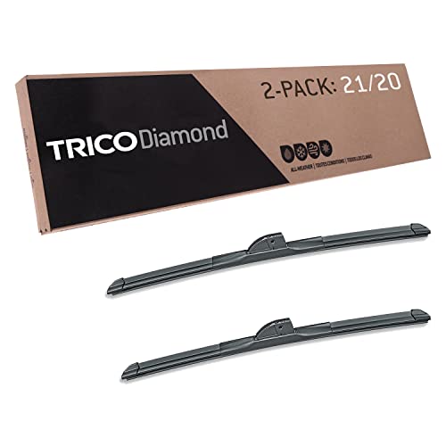 TRICO Diamond 21 Inch & 20 inch pack of 2 High Performance Automotive Replacement Windshield Wiper Blades For My Car (25-2120), Easy DIY Install & Superior Road Visibility