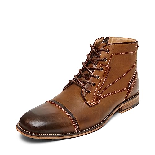 Steve Madden mens Jefries Combat Boot, Dark Tan, 12 US