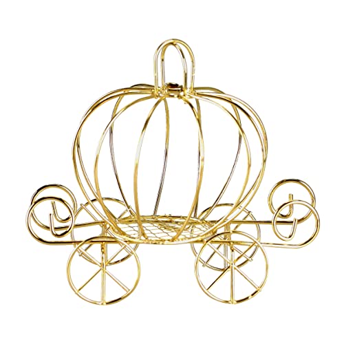 BinaryABC Cinderella Pumpkin Carriage Centerpiece Candy Holder Candy Cart Candy Container Tabletop Decoration for Halloween Wedding Party