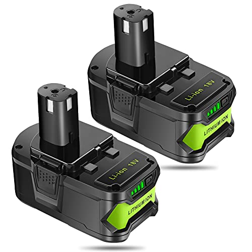Gatcepot 2Pack 6.0Ah P108 Battery Compatible with Ryobi 18 Volt Lithium Battery P104 P105 P102 P103 P107 P109 P100 for Ryobi 18 Volt ONE+ Cordless Tool