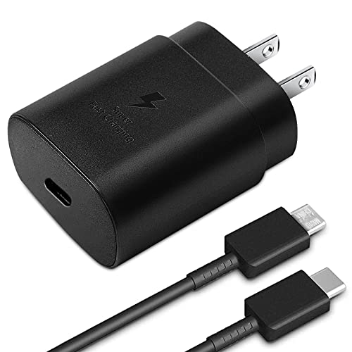 USB C Superfast Charger, USB Type-C to USB Type-C Cable 5ft and 25W Wall Charger Fast Charging PD Adapter Compatible with iPhone 15 Samsung Galaxy Ultra S23/S22/S21/S20+ Note 20/10 Z Fold/Flip(1-Pack)