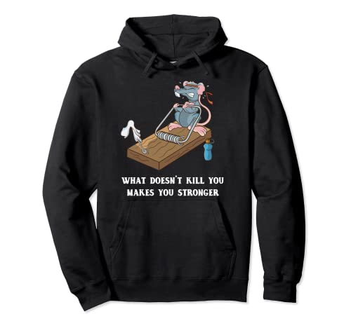 Funny Mouse Training Mousetrap Fitness Workout Bench Press Pullover Hoodie