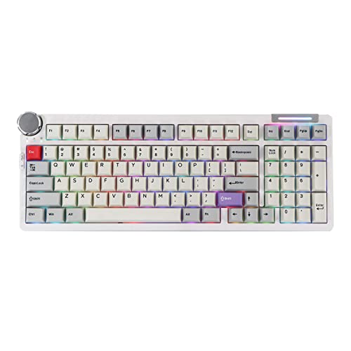 CIDOO ABM098 1800 Compact Mechanical Keyboard with VIA Programmable, NumPad, Bluetooth 5.0, Type-C, RGB Backlighting, Media Control