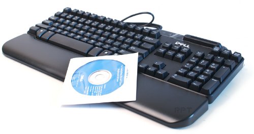 Genuine Dell SK-3205 104 Key Wired USB Keyboard KW240, NY559, KW218 With Smart Card Reader (Drivers Included), And Palm Rest