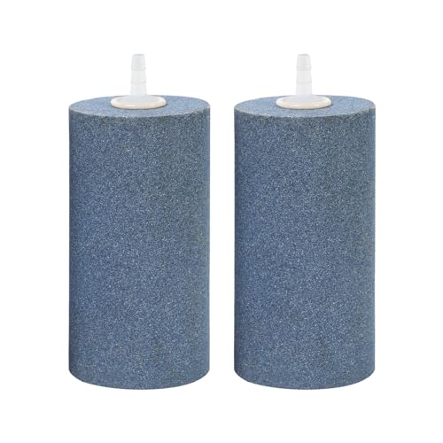 AQUANEAT 2 Pack Air Stones, Large Airstone, Aerator Bubble Diffuser, Air Pump Accessories Air Stones for Aquariums, Hydroponic, Pond and Fish Tank (Middle 4x2)