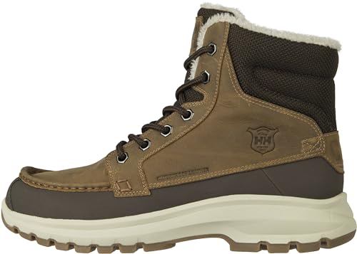 Helly-Hansen Men's Garibaldi V3 Waterproof Winter Snow Boot Warm with Grip, Tobacco Brown/Espresso, 11