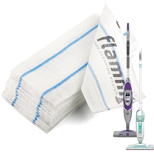 Flammi Semi-Disposable Microfiber Mop Pads Compatible with Shark S1000 S1000A S3250 S3251 S3101 SK410 SK435CO SK460 SK140 SK141, 30 Pack