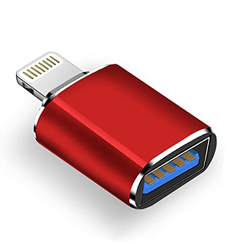 Apple Lightning to USB Camera Adapter, USB 3.0 OTG Cable for iPhone/iPad to Connect Card Reader, USB Flash Drive, U Disk, Keyboard, Mouse, Hubs, MIDI, Plug & Play