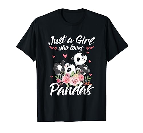 Just A Girl Who Loves Panda Shirt Women Panda Christmas Gift T-Shirt