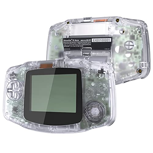 IPS Ready Upgraded eXtremeRate Clear Replacement Shell Full Housing Cover with Buttons for Gameboy Advance GBA – Compatible with Both IPS & Standard LCD – Console & IPS Screen NOT Included