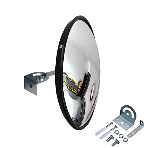 LH-GUARD Convex Corner Mirror - 12' Security Mirrors for Business, Garage, Warehouse, Blind Spot, Office and Traffic Security, Backup Mirror for Driveway with Clear View