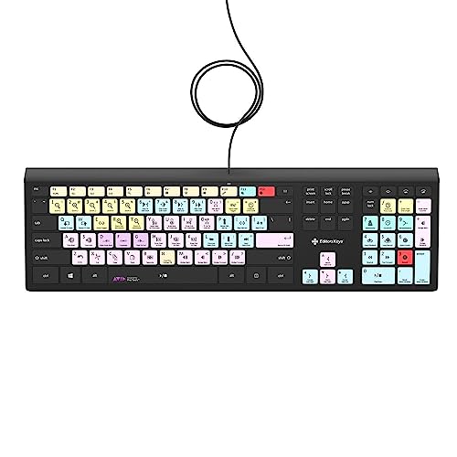 Editors Keys Avid Pro Tools Keyboard for PC | Fully Backlit Windows Shortcut Keyboard | Genuine Keyboard