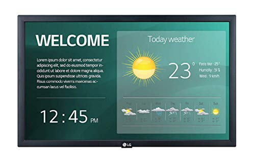 LG 22” 22SM3G-B Series IPS FHD LED Back-lit Digital Display with Embedded CMS, Quad Core SoC with webOS 4.0, Smart Signage Platform, & Built-in WiFi,Black