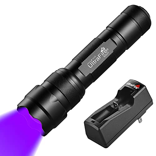 ULTRAFIRE UV Flashlight 395-405 nm Led Blacklight for Curing UV Glue, Leak Detector, Pet Urine Stain