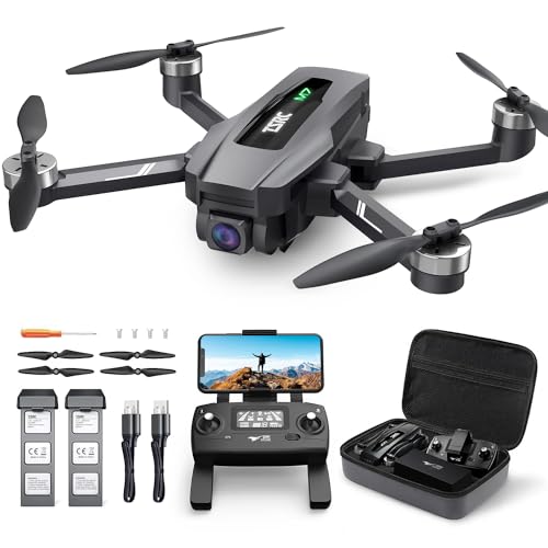 TENSSENX GPS Drone with 4K EIS UHD 130 FOV Camera for Adults Beginner, TSRC M7 FPV Quadcopter with 2 Batteries 60 Min Flight Time, Brushless Motor, 5GHz Transmission, Smart Return Home, Follow Me
