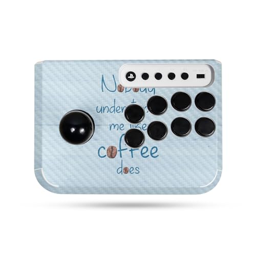 Carbon Fiber Gaming Skin Compatible with Hori Fighting Stick Mini (PS5, PS4, PC) - Coffee Understands Me - Premium 3M Vinyl Protective Wrap Decal Cover | Crafted in The USA by MightySkins