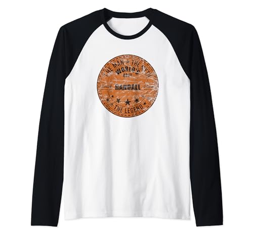 Mens Randall The Man The Myth The Legend First Name Randall Raglan Baseball Tee