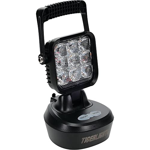 Tiger Lights TL2460 Rechargeable LED Magnetic Work Light 1000 Lumens, 3 3/8 Length, Flashing/Flood Off-Road Light